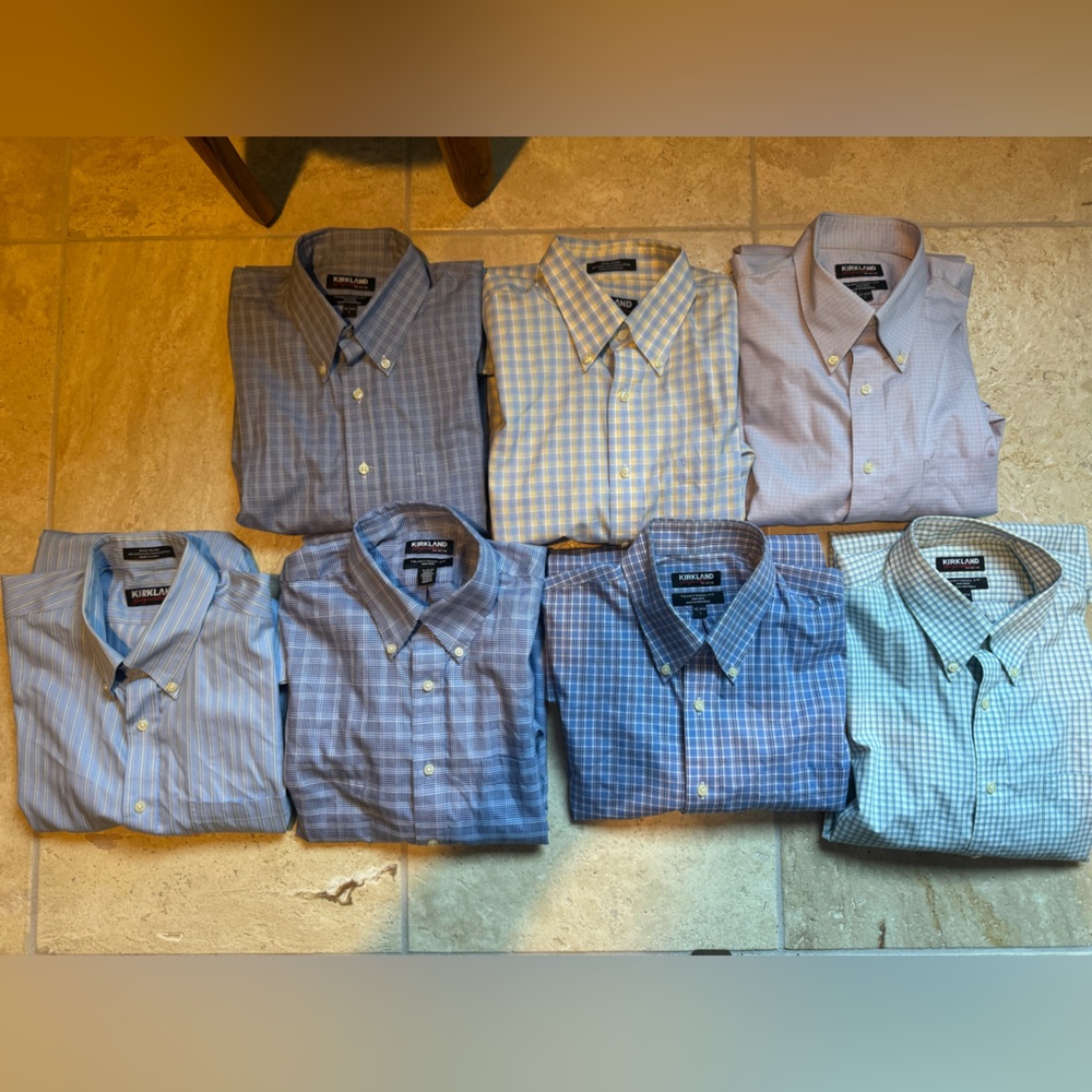 Men’s Kirkland Signature Button Down Dress Shirts - Set of 7 - $50 - Picture 2 of 9
